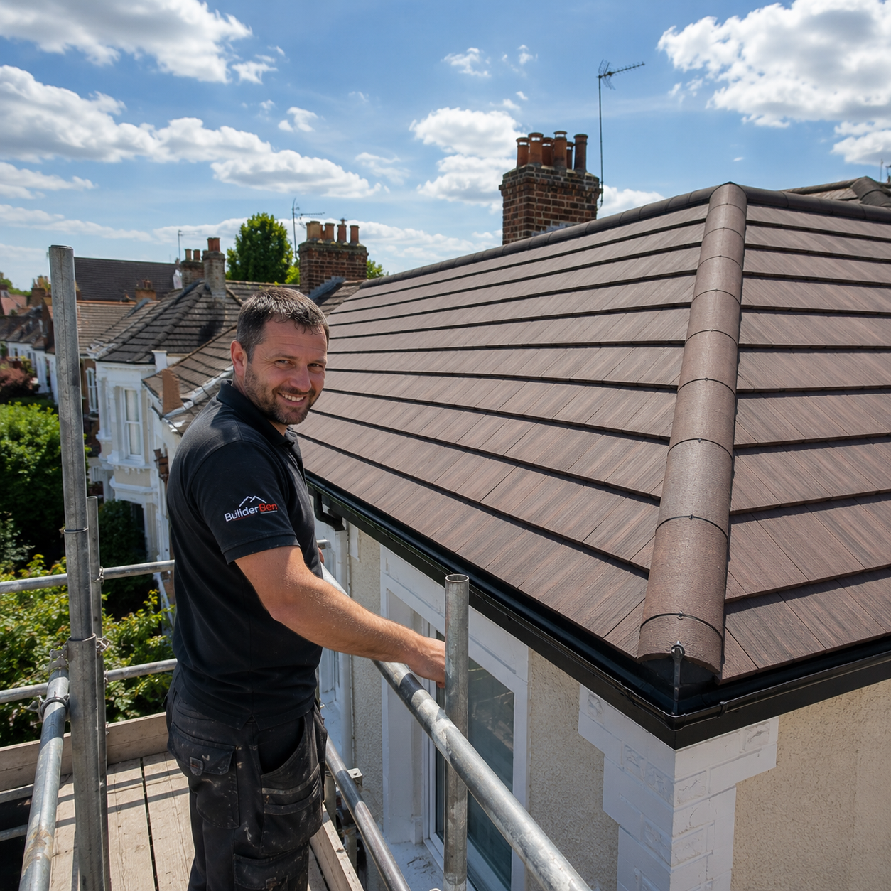 New concrete tile roof finished by Ben in Hove